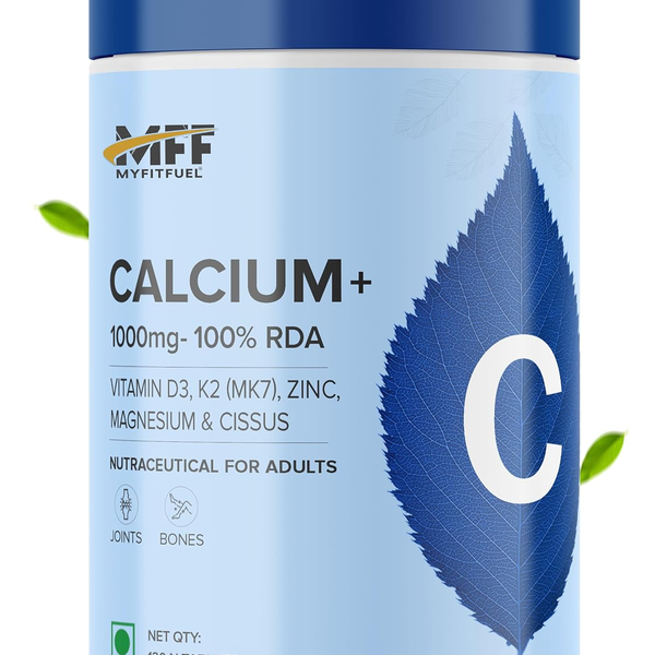 MyFitFuel Calcium+ & Vitamin D3, K2 (MK7), Zinc, Magnesium & Cissus Tablets - Dista
