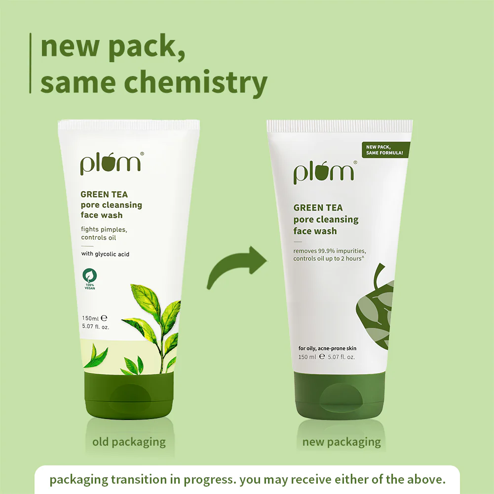 Plum Green Tea Pore Cleansing Face Wash With Glycolic Acid - Fights Acne & Oil For Clear Skin - Distacart