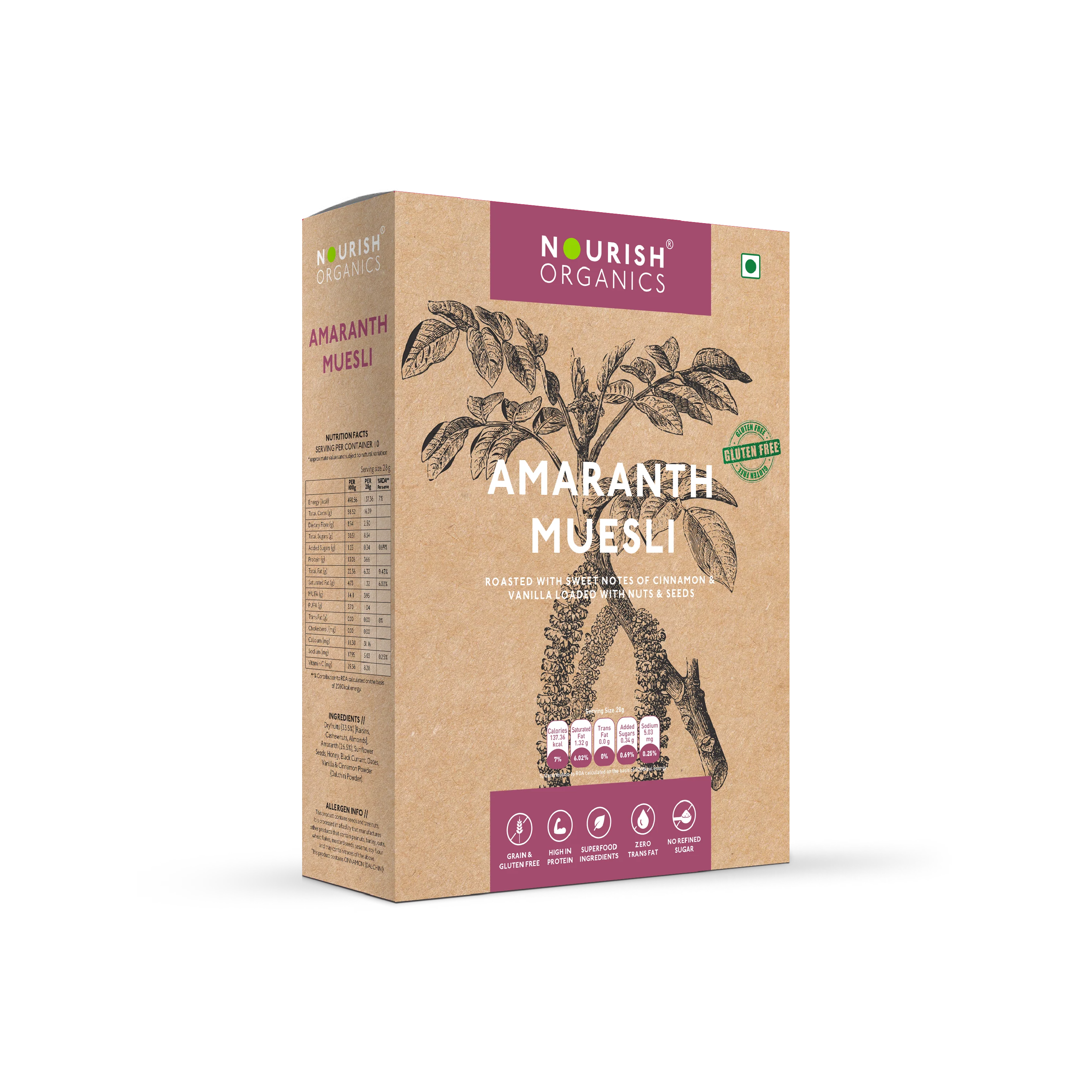 Nourish Organics Amaranth Muesli