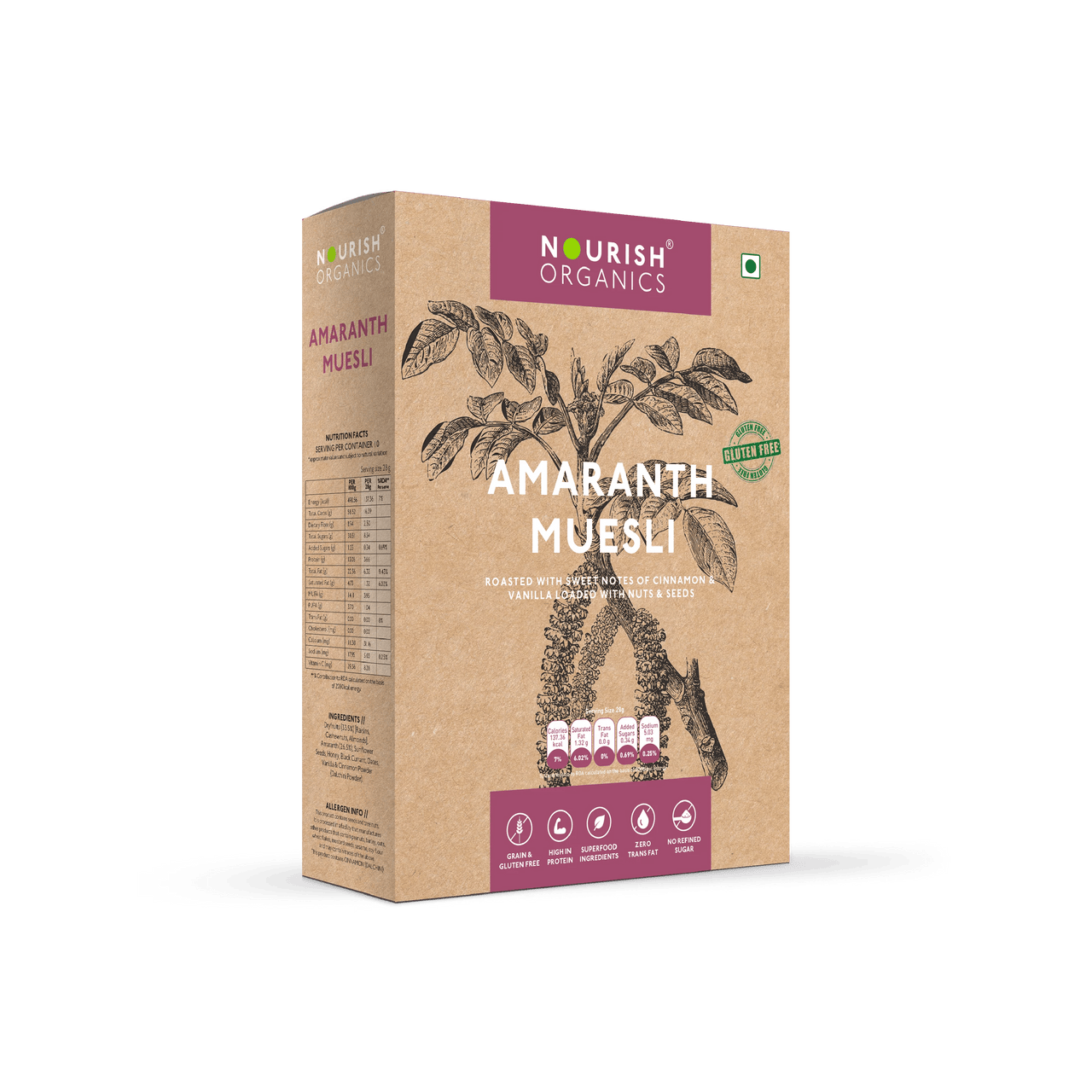 Nourish Organics Amaranth Muesli - Dista