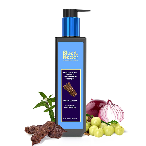Blue Nectar Briganantadi Shampoo with Bhringraj & Shikakai Scalp & Anti Dandruff - Distacart