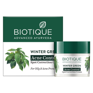 Biotique Bio Winter Green Spot Correcting Anti Acne Cream, 15g - Distacart