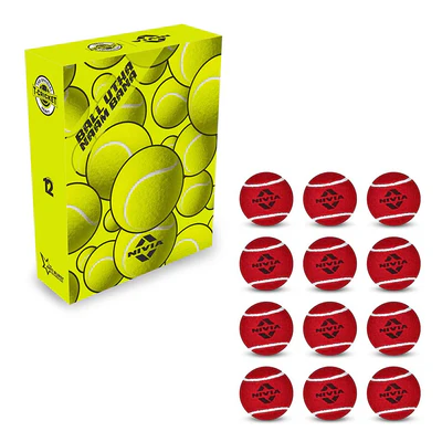 Nivia Rubber Cricket Tennis Ball (Pack Of 12) - Distacart