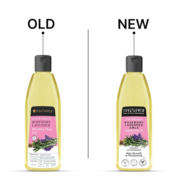 Soulflower Pure & Natural Rosemary Lavender Healthy Hair Oil - Distacart