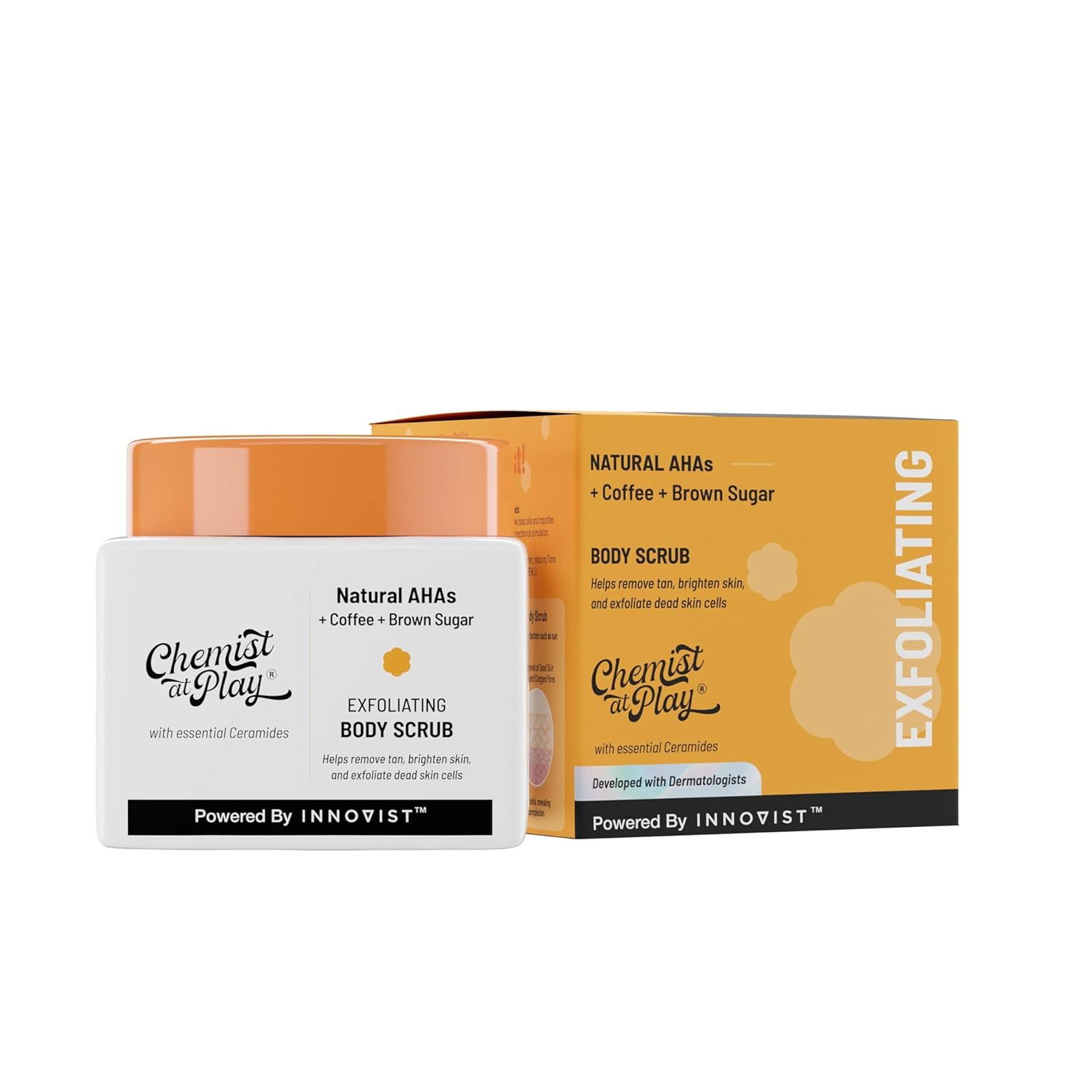 Chemist At Play Exfoliating Body Scrub For Removing Tan & Dead Skin Cells, Men & Women - Distacart