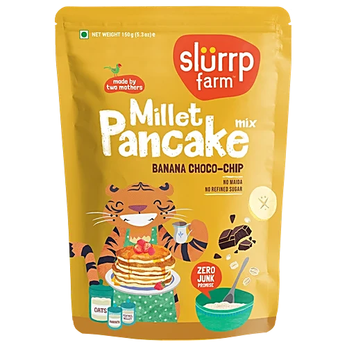 Slurrp Farm Banana Choco-Chip Millet Pancake Mix - Distacart