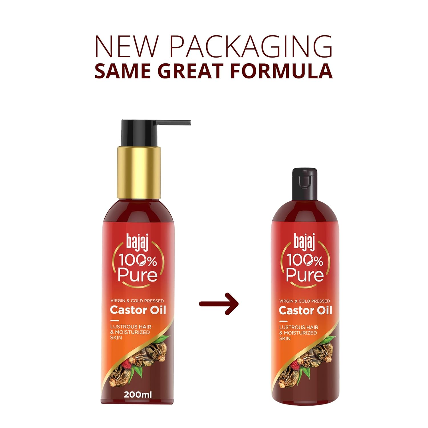 Bajaj 100% Pure Castor Oil - Distacart