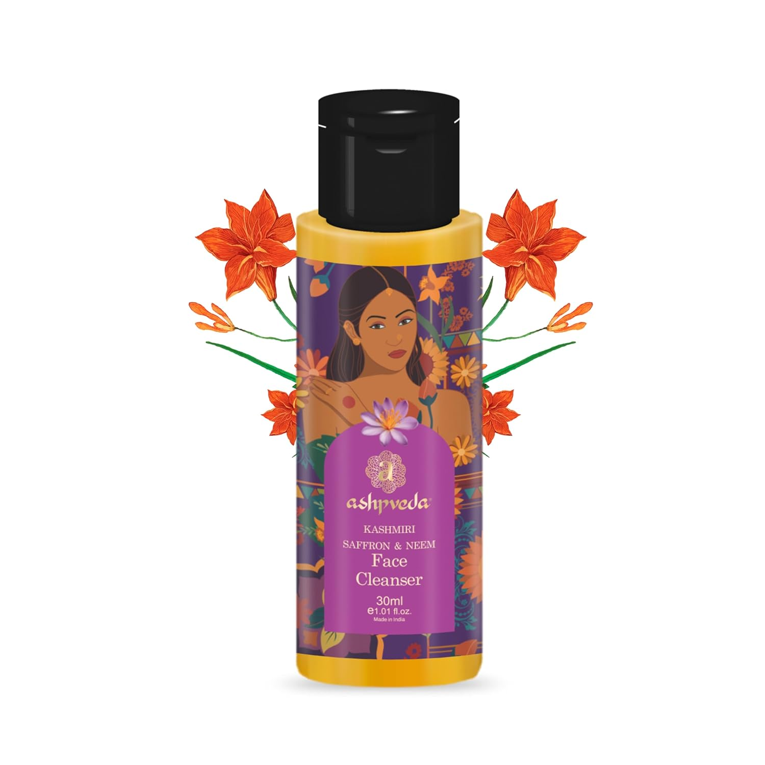 Ashpveda Radiant Kashmiri Saffron and Neem Face Wash - Distacart