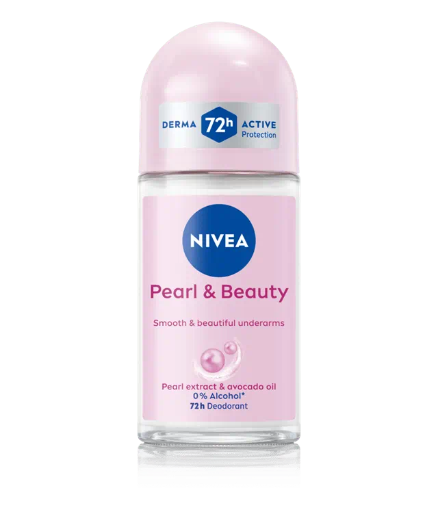 Nivea Pearl and Beauty Deo Roll On With Pearl Extracts & Avocado Oil 48 H Smooth & Beautiful Underarms 0% Alcohol - Distacart