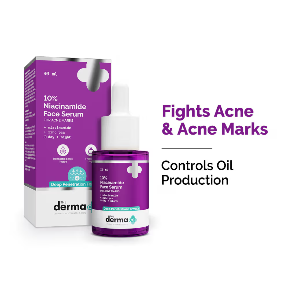 The Derma Co 10% Niacinamide Face Serum For Acne Marks & Acne Prone Skin - Distacart