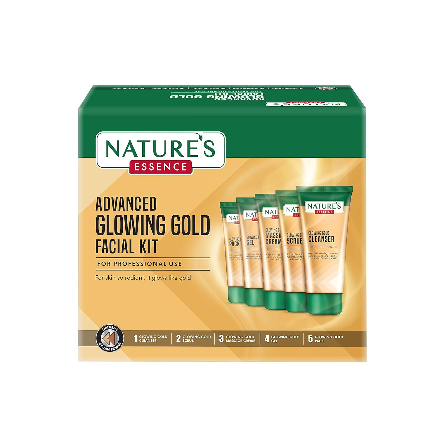 Nature's Essence Advanced Glowing Gold Facial Kit - Distacart