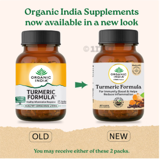 Organic India Turmeric Formula 60 Cap - Distacart