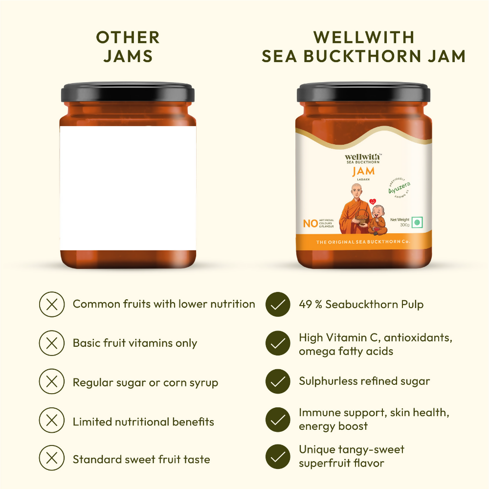 Wellwith Sea Buckthorn Jam - Distacart
