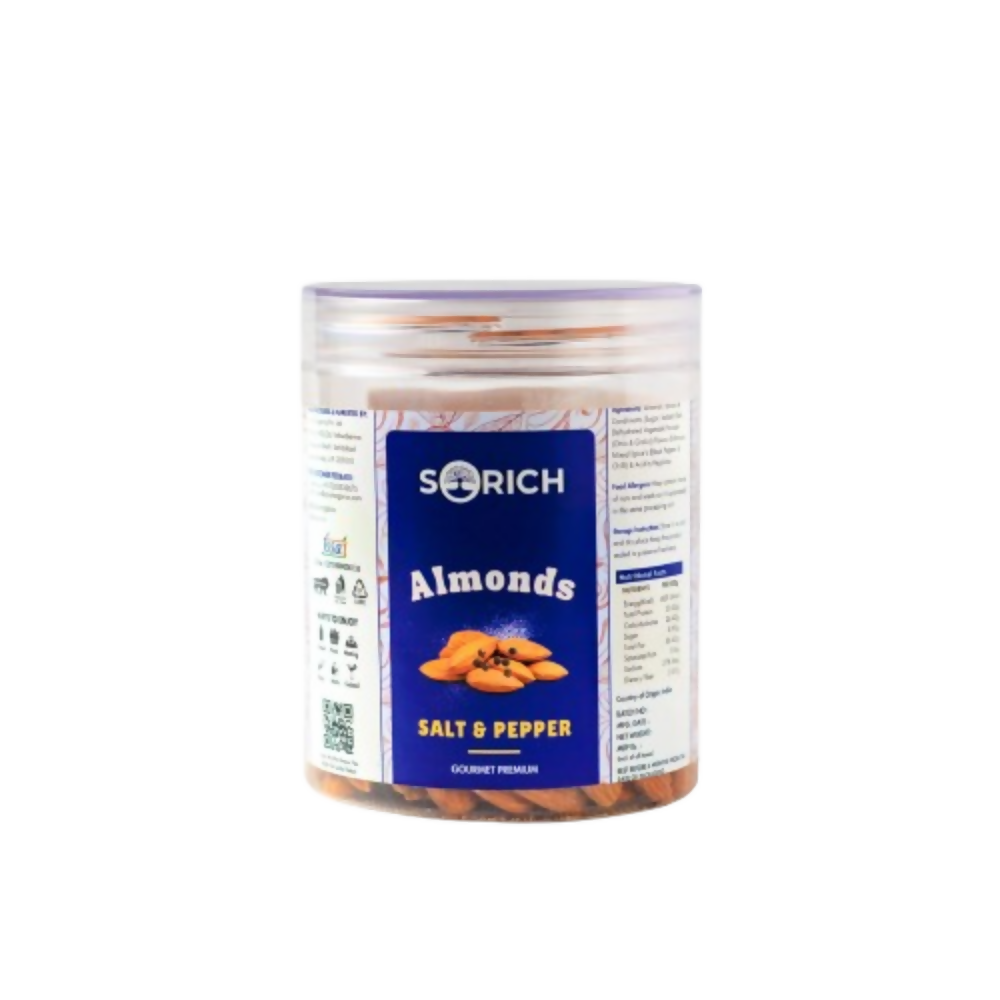 Sorich Organics Salted & Black pepper Almonds - Distacart
