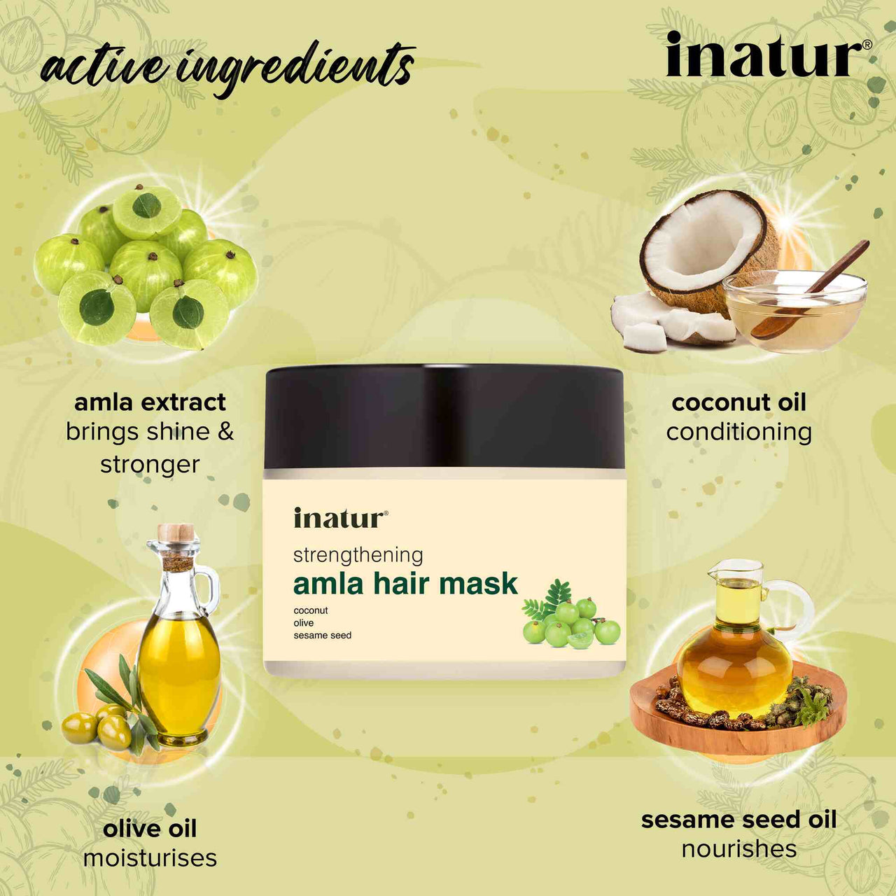 Inatur Amla Hair Mask Hot Oil Treatment - Distacart