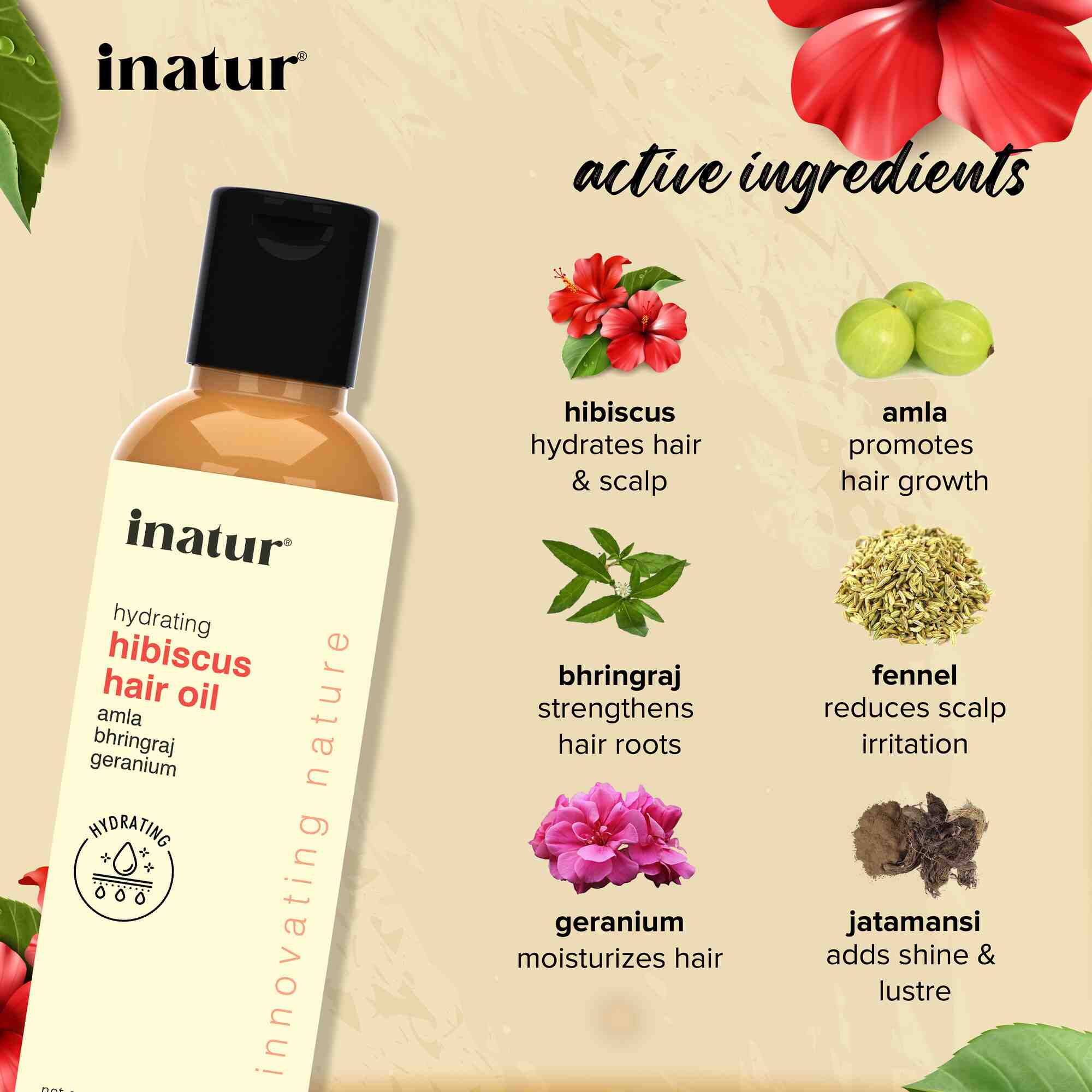 Inatur Hibiscus Hair Oil - Distacart