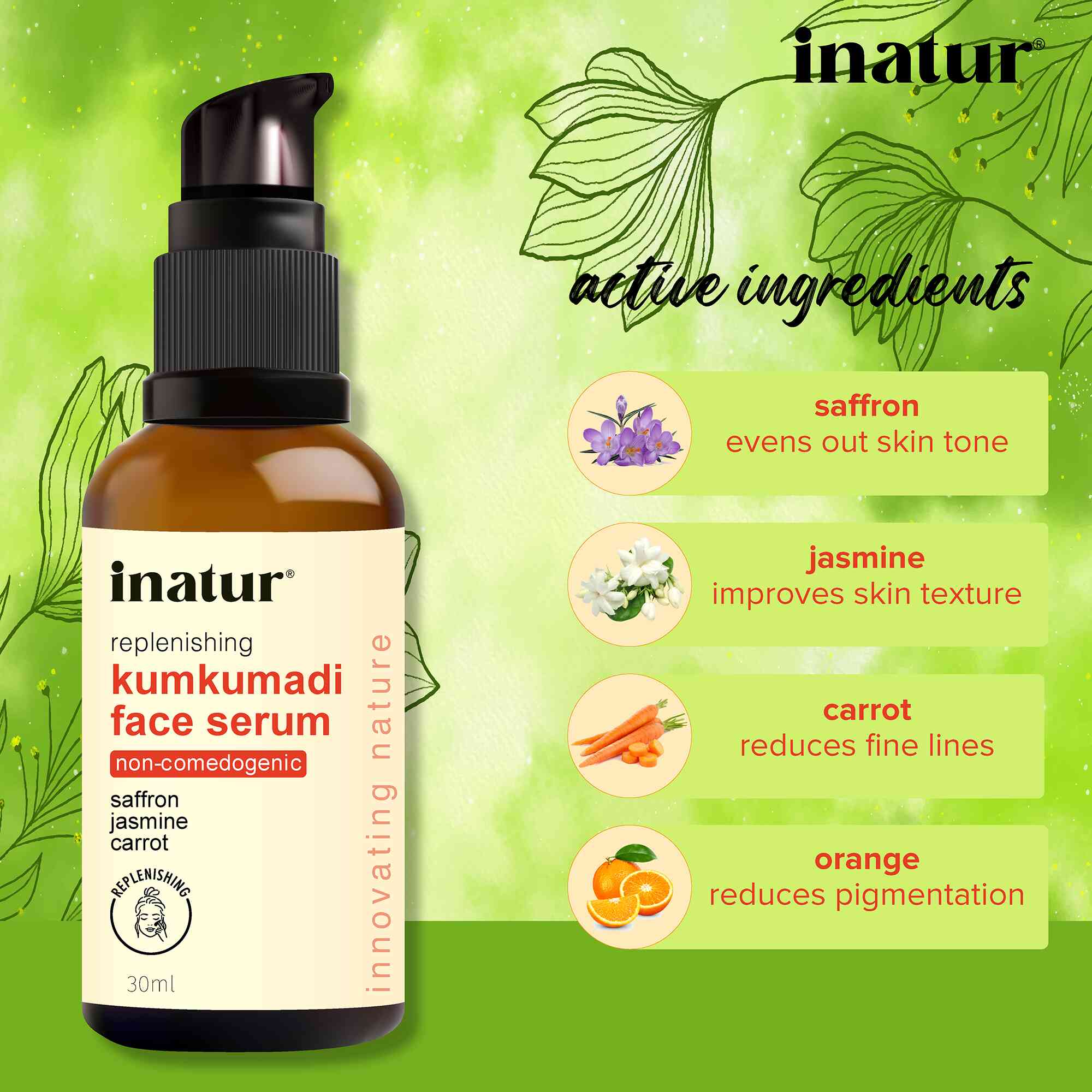 Inatur Kumkumadi Facial Serum - Distacart
