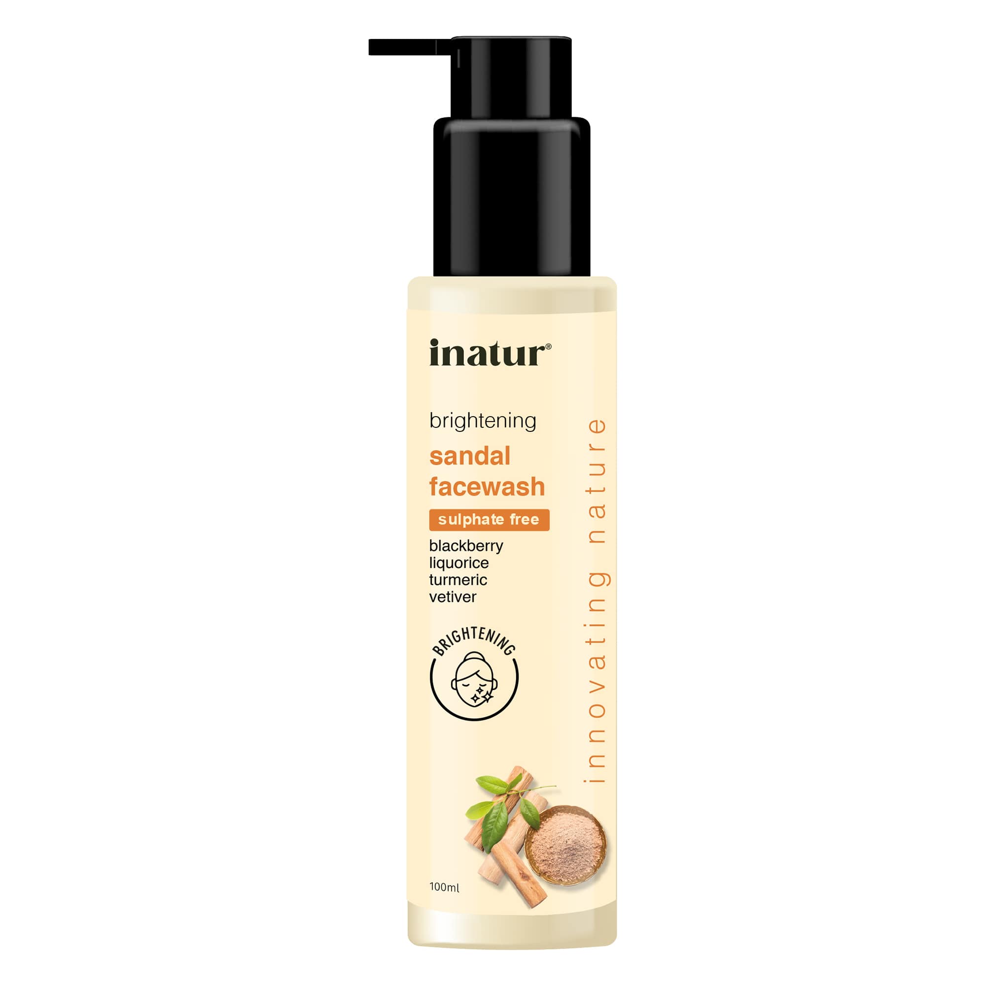 Inatur Sandal Fairness Face Wash - Distacart