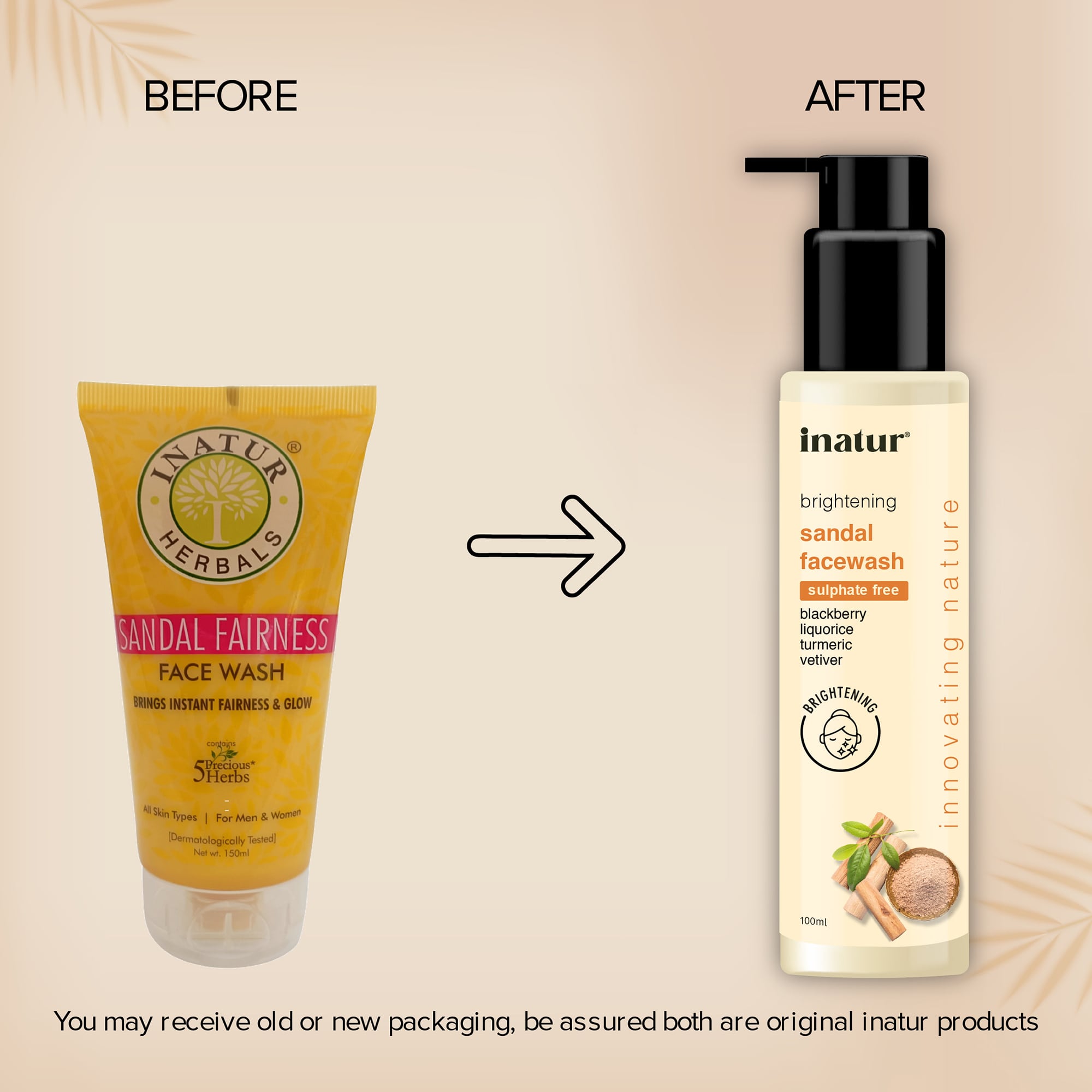 Inatur Sandal Fairness Face Wash - Distacart