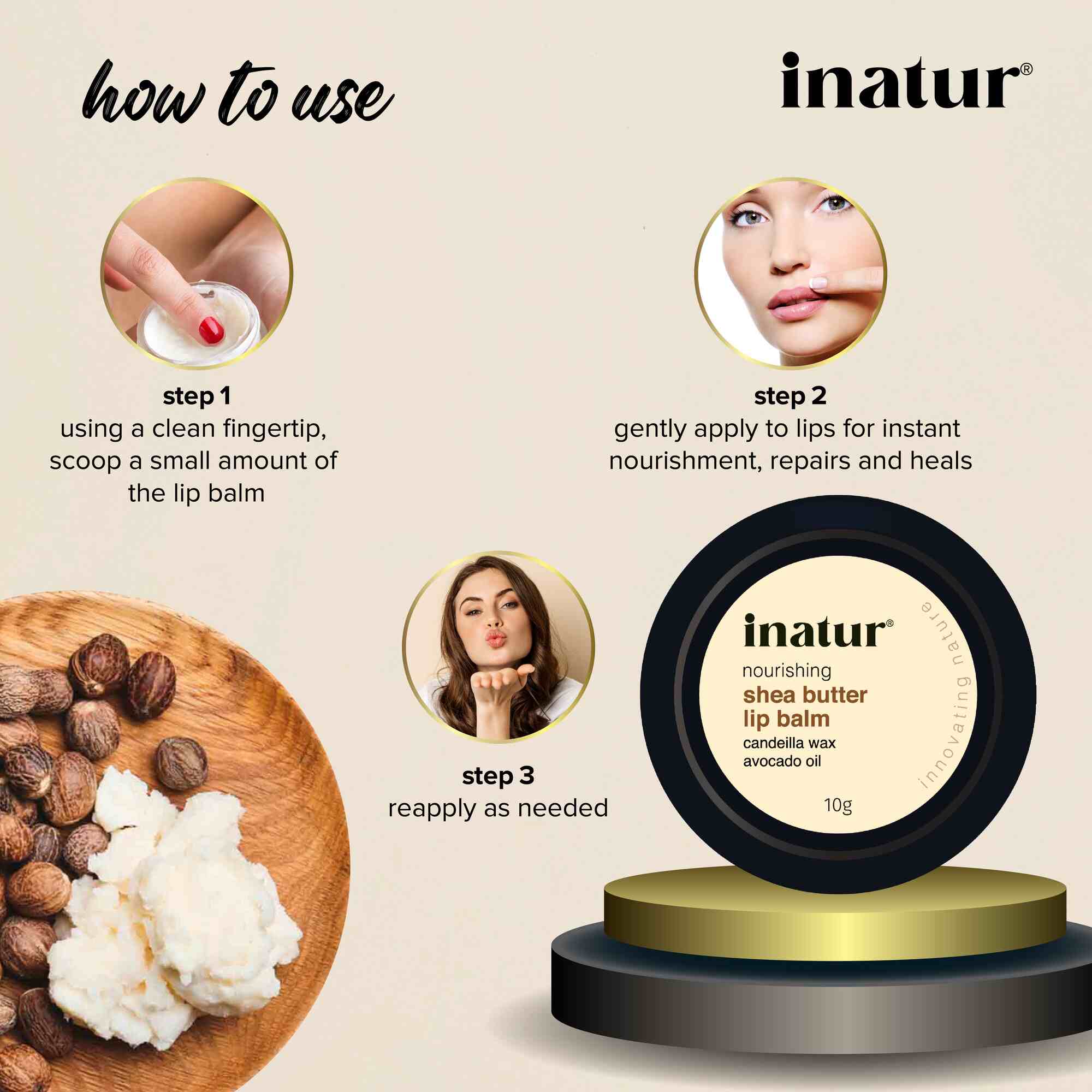 Inatur Shea Butter Lip Balm - Distacart