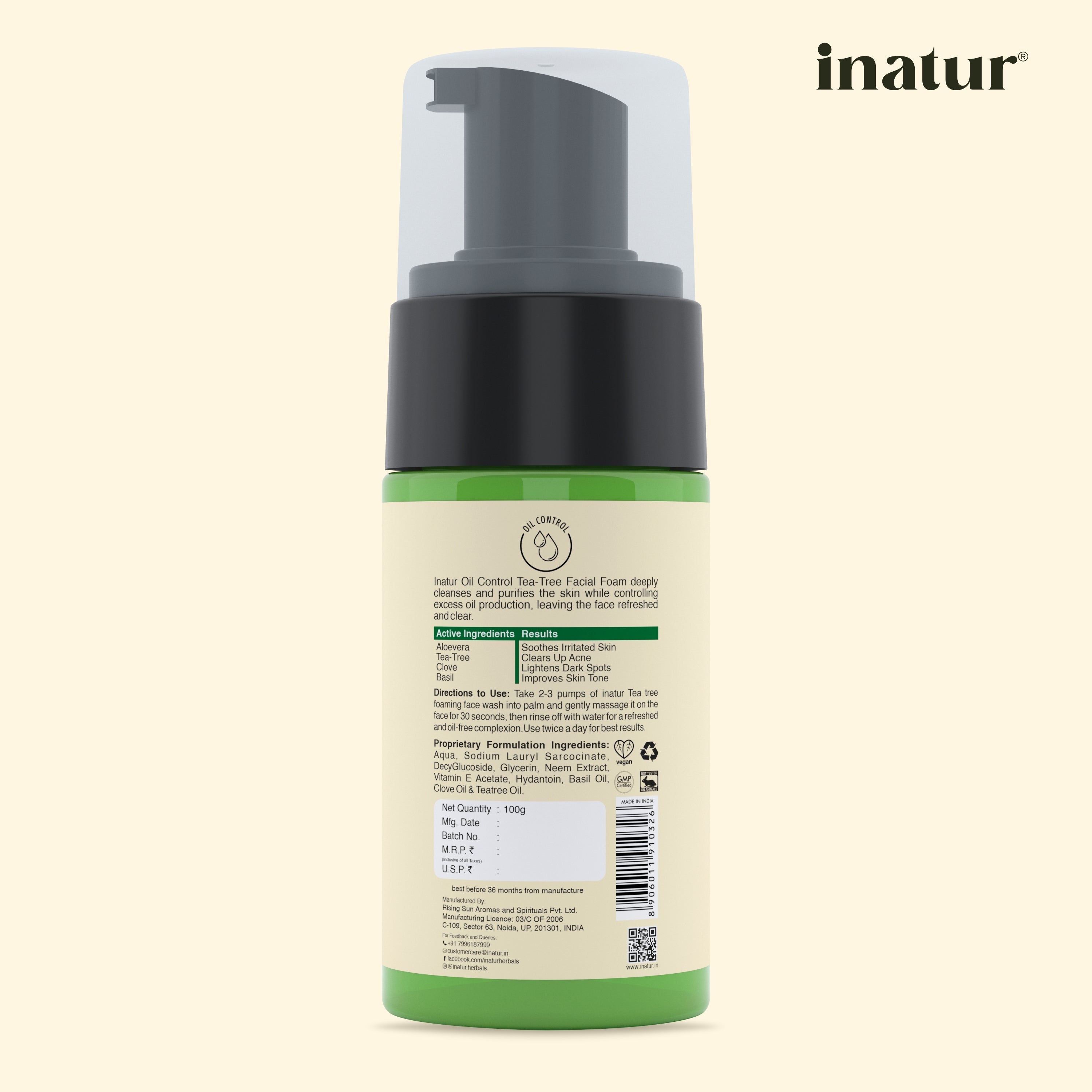 Inatur Tea Tree Facial Foam - Distacart