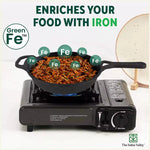 Thumbnail for The Indus Valley CASTrong Cast Iron Fry Pan/Skillet, Pre-seasoned, Nonstick, 100% Pure, Toxin-free, Induction,Spatula, 25.4cm, 1.7L, 2.3kg