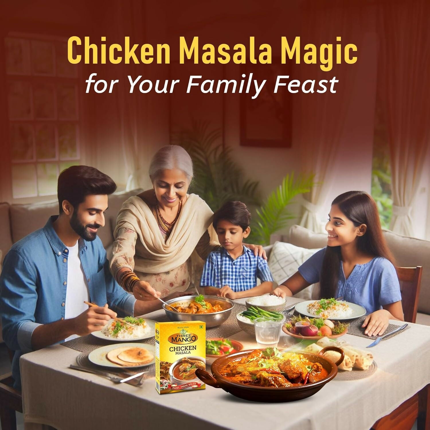 Three Mango Chicken Masala Powder - Distacart