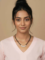 Thumbnail for NVR Women Gold Plated Black Beaded Mangalsutra - Distacart