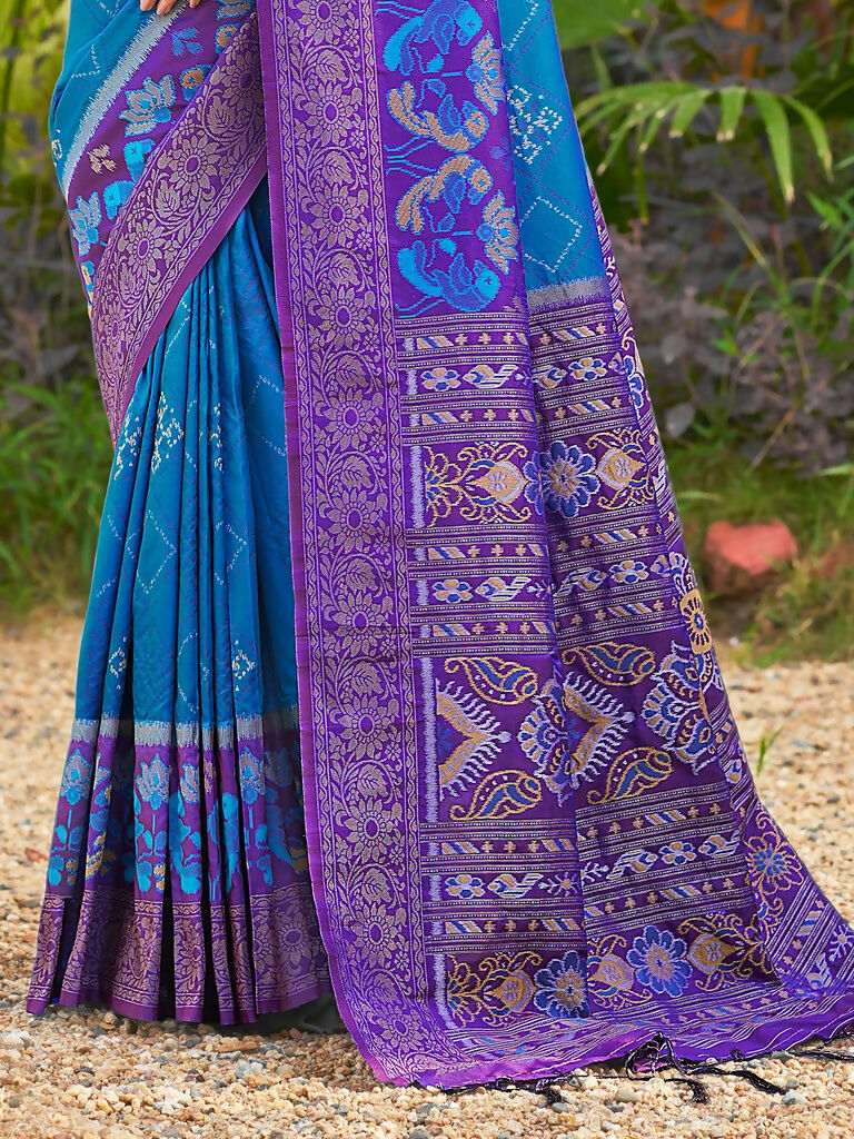 Astita Blue Soft Silk Saree