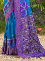 Thumbnail for Astita Blue Soft Silk Saree
