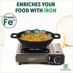 Thumbnail for The Indus Valley Super Smooth Cast Iron Kadai,Pre-seasoned, Nonstick, 100% Pure, Toxin-free, Spatula, 25.4cm, 2.5L, 2.4kg