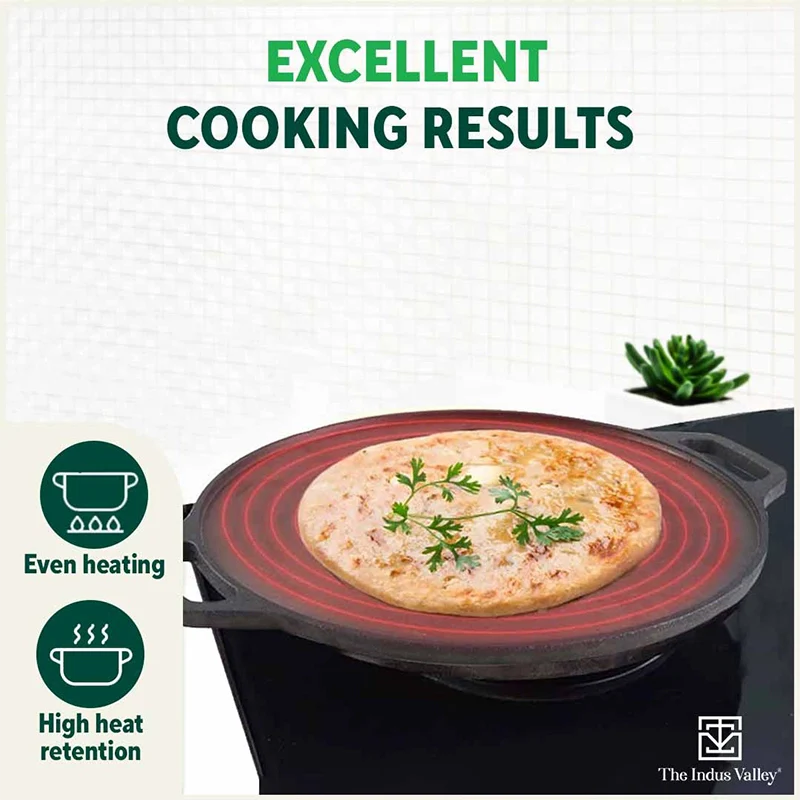 The Indus Valley CASTrong Cast Iron Cookware Set: Tawa+ Kadai, Kitchen Set for Home, Pre-seasoned, 100% Pure, Toxin-free, Induction, Tadka Pan