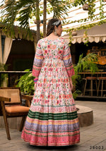 Thumbnail for Wedding Designer Multi Soft Dola Silk Anarkali suit with Dupatta - Sanj - Distacart