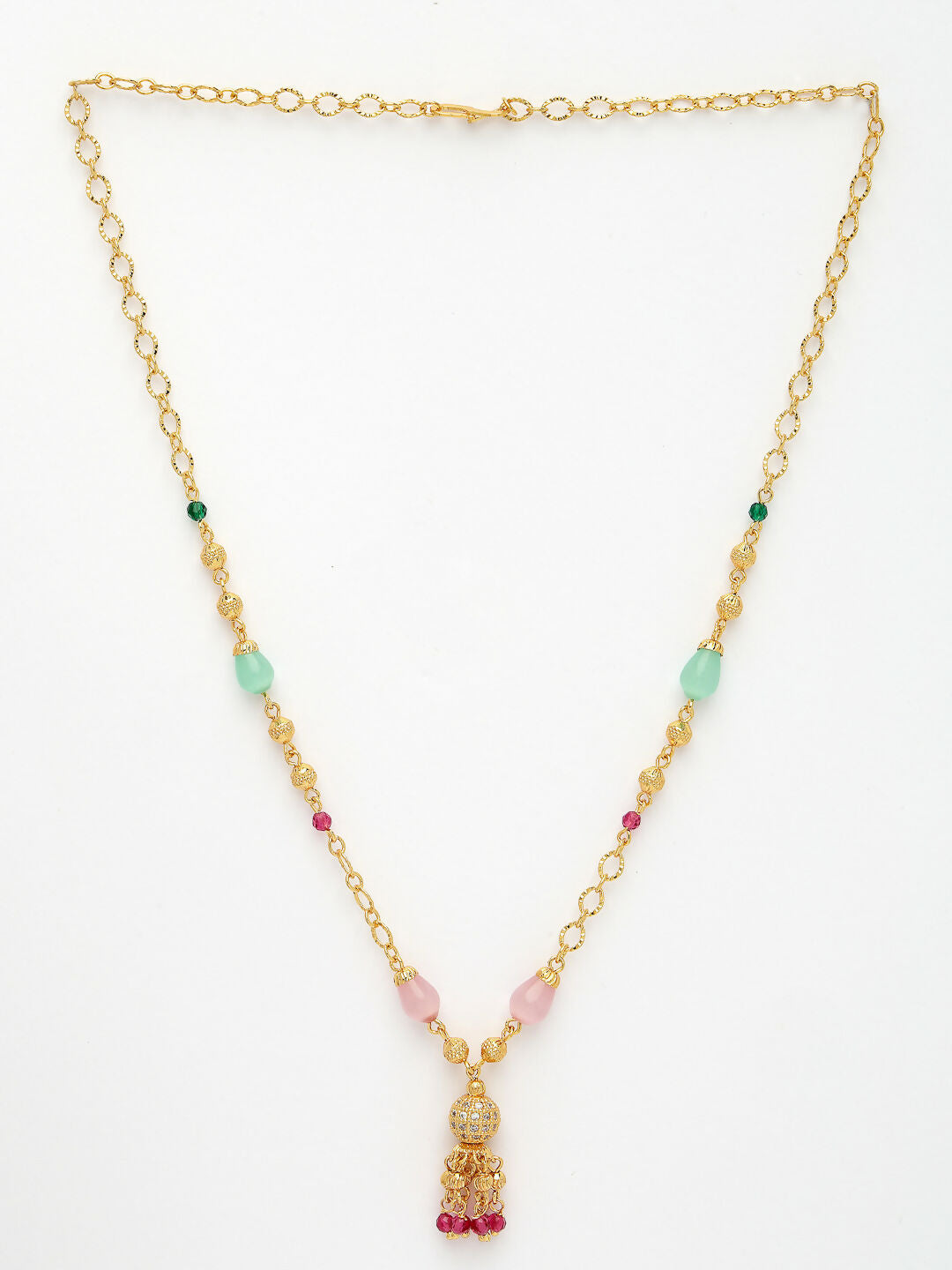 NVR Women's Multicolor Gold-Polished Minimal Chain - Distacart