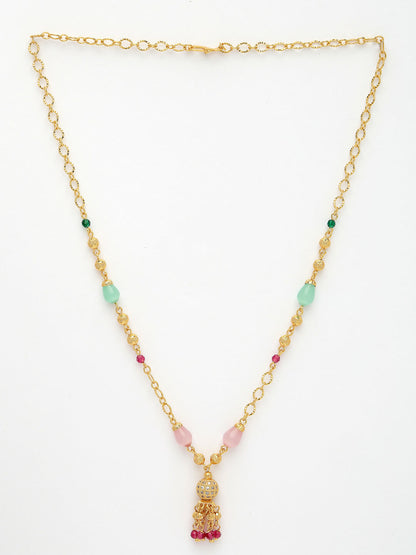 NVR Women's Multicolor Gold-Polished Minimal Chain - Distacart