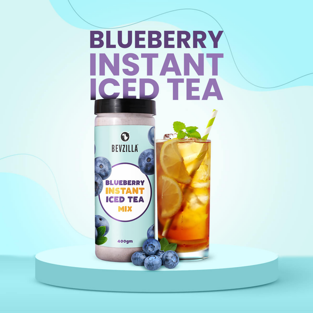 Bevzilla Blueberry Instant Iced Tea Mix