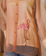 Thumbnail for Timaraa Flamingo Whisper Ombre Organza Shirt - Dista
