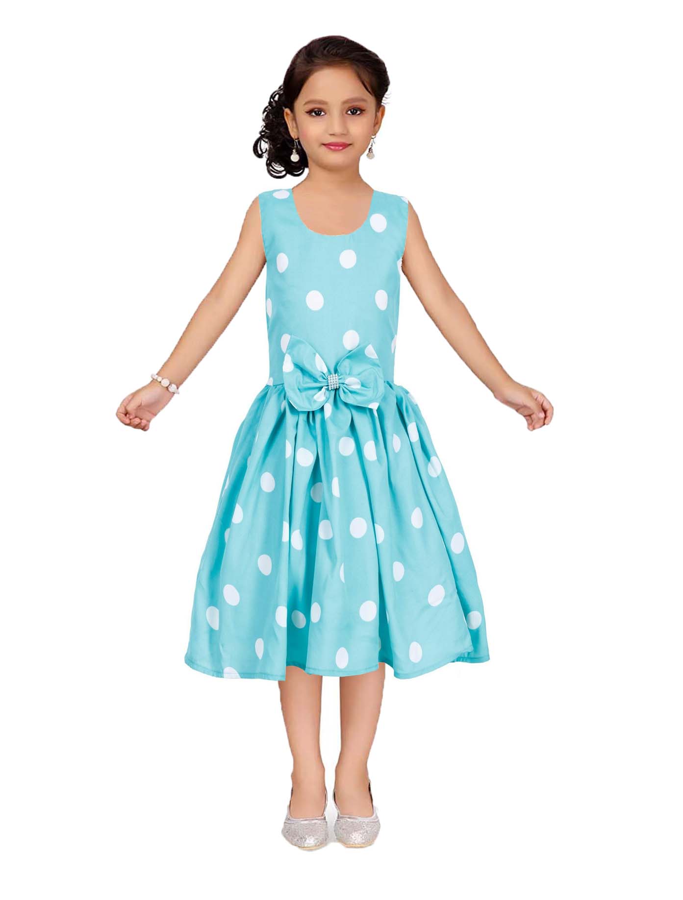 Asmaani Kids Party Wear Stylish Dresses, Perfect for Parties, Functions & Vacations - Aqua Blue