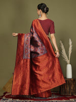 Thumbnail for Astita Lichi Silk Grey Saree