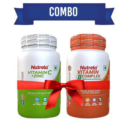 Patanjali Nutrela Vitamin C & Zinc + B-Complex Capsules Combo - Distacart