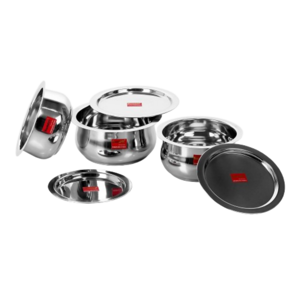 Sumeet Stainless Steel Cookware Set With Lid - Dista