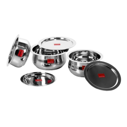Sumeet Stainless Steel Cookware Set With Lid - Dista