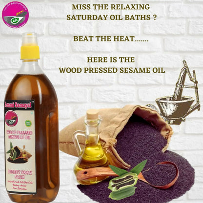 Ammi Samayal Wood Cold Pressed Sesame Oil - Distacart