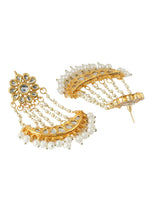 Thumbnail for NVR Women Gold-Plated Kundan Chandbali Earrings - Distacart