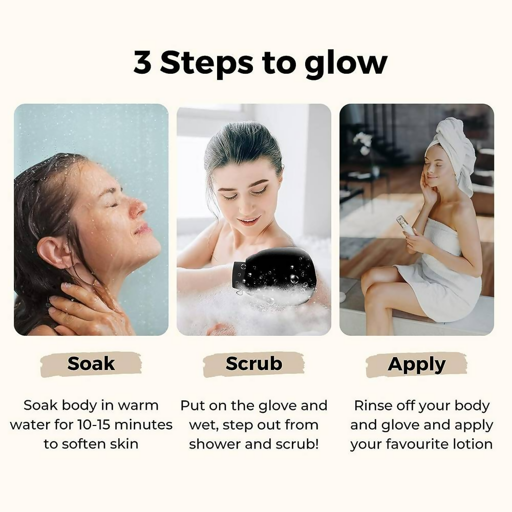 Ghar Soaps Exfoliating Glove For Body Scrub For Dead Skin