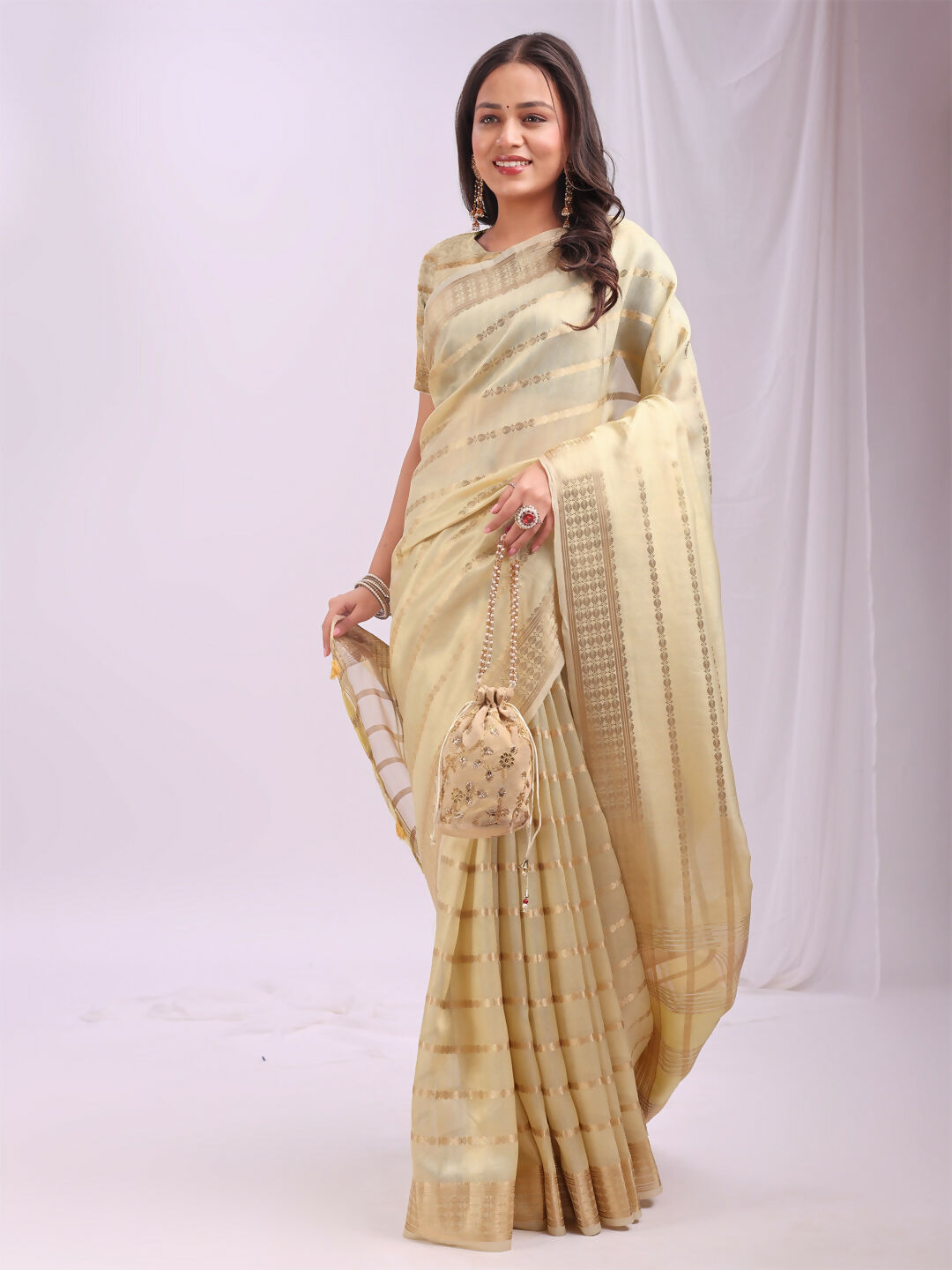 Astita Organza Gold Saree