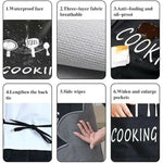 Thumbnail for Klimet Waterproof Kitchen Apron For Women-Black - Dista