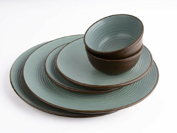 Simply Soho Aqua Grove Dinner Set of 6 - Distacart