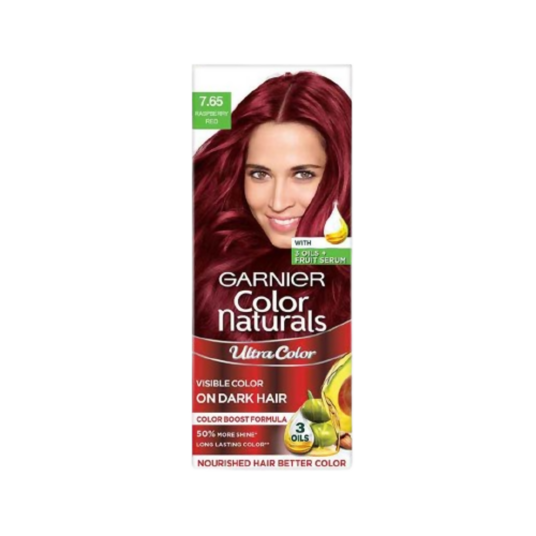 Garnier Color Naturals Ultra Hair Color - 7.65 Raspberry Red - Distacart
