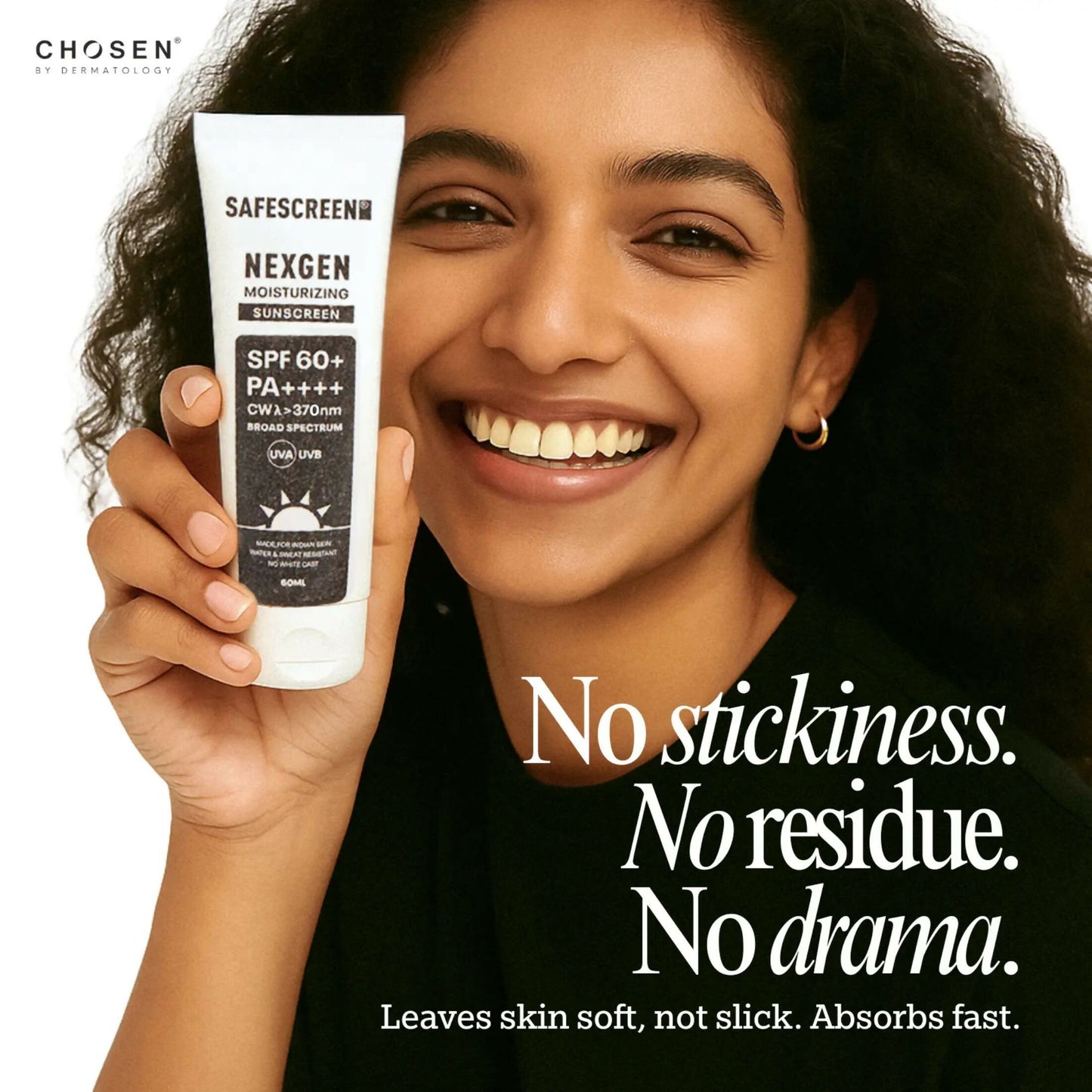 Chosen Safescreen Nexgen Spf 60+ Moisturizing Sunscreen - Distacart